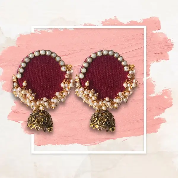 Round with Golden Finish Beads and Jumka