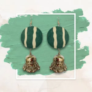 Green n White Round With Jumkha