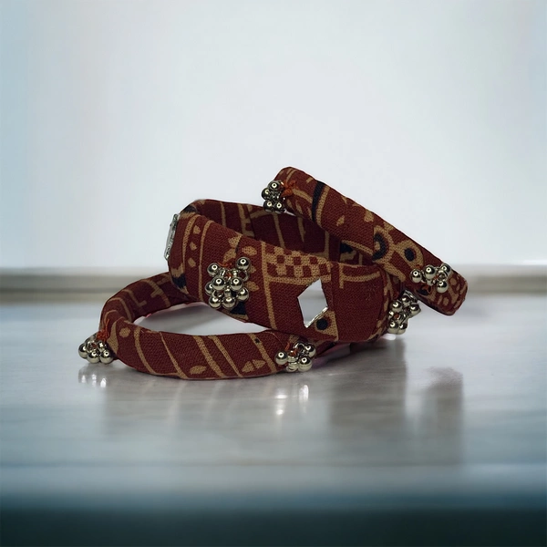 Maroon Fabric Bangles