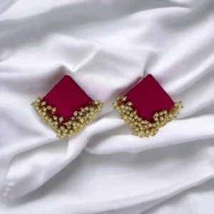 Square with Golden Finish Beads