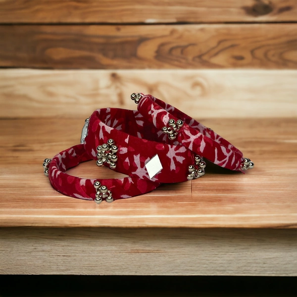Red Fabric Bangles