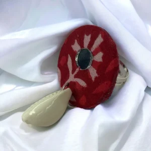 Red Round Ring with Cowrie