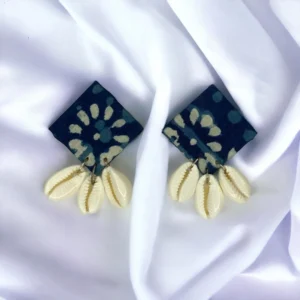 Blue Square With Cowrie