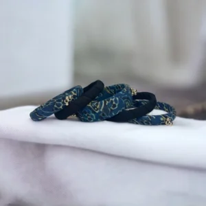 Blue Fabric Bangles