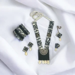 Grey Necklace, Bangles and Ring Combo